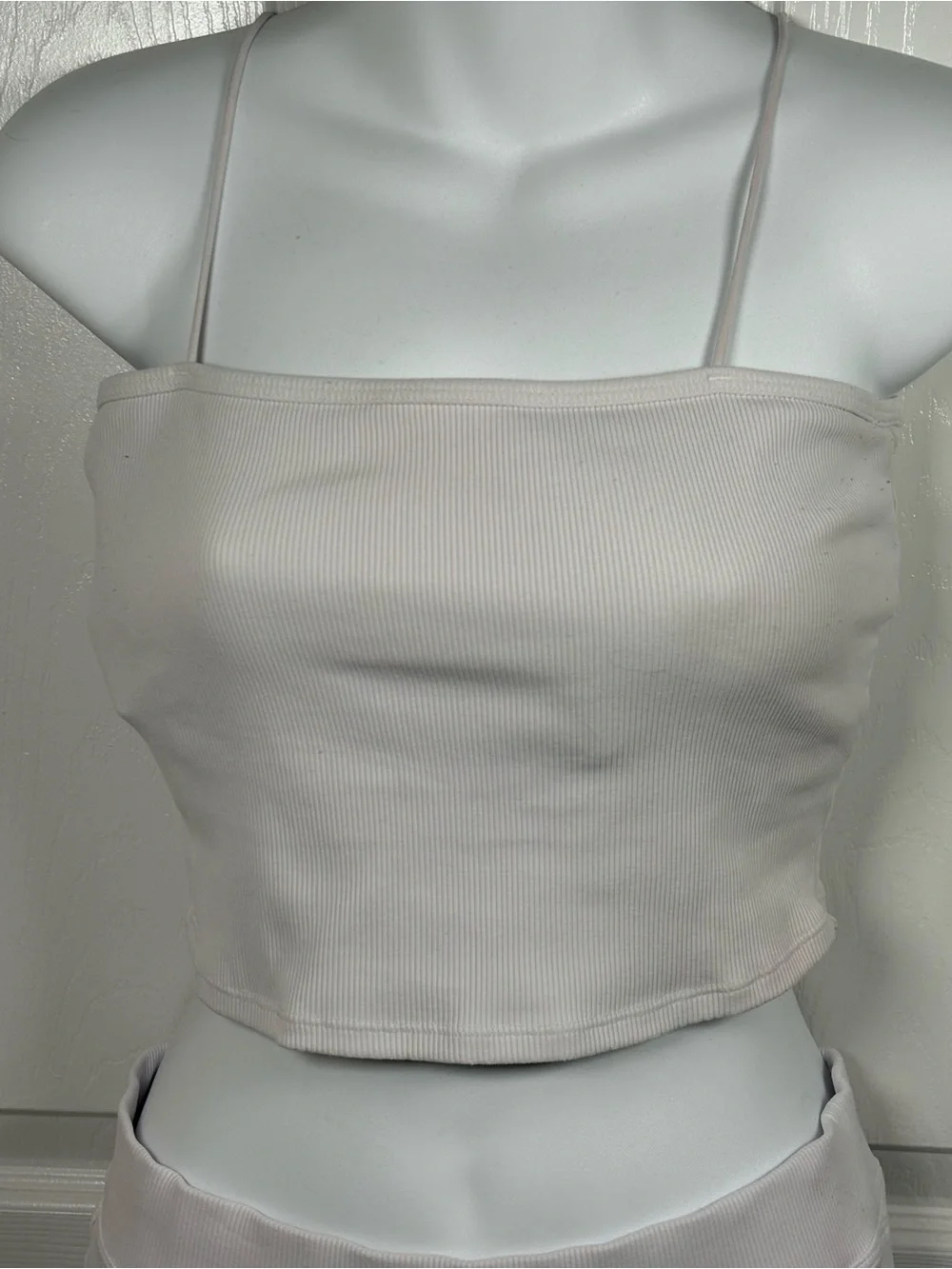 Alo Yoga Goddess Ribbed Bandeau Set White Size Medium A206